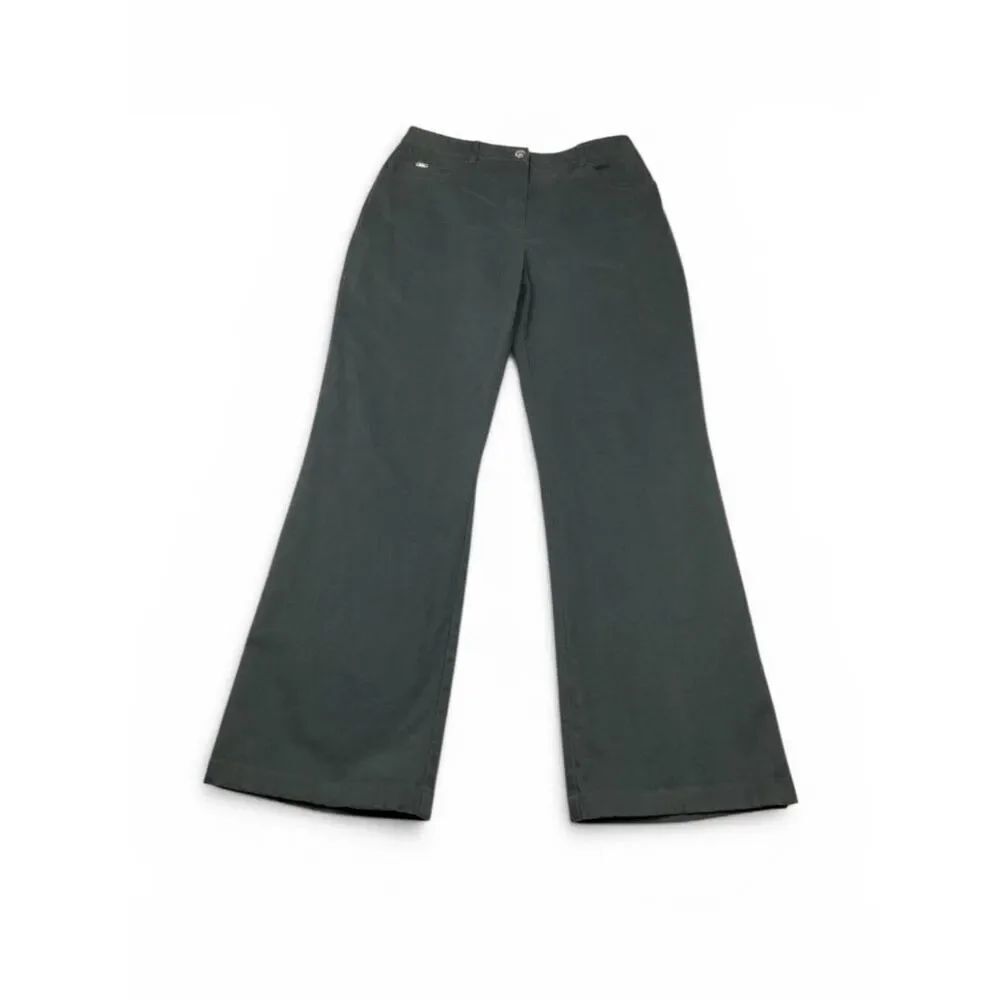 St John Sport Bootcut Pants FADED Gray Soft Business Casual Classic Trousers 8